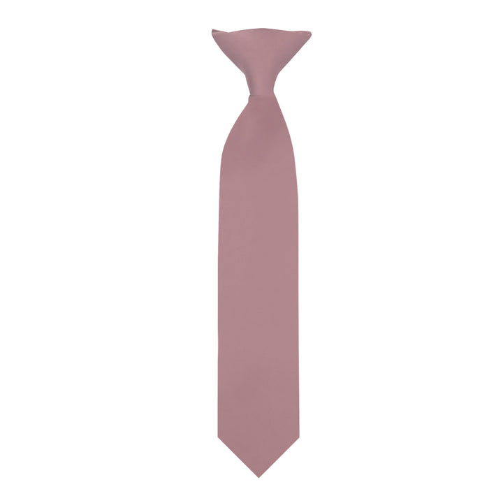 Kids' Solid 11" Clip-On Tie - Dusty Rose
