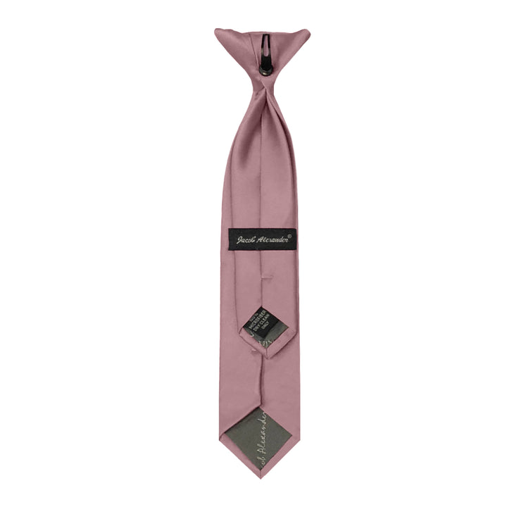Kids' Solid 11" Clip-On Tie - Dusty Rose