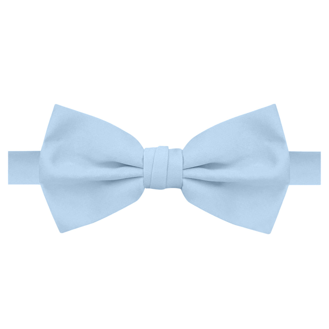 Men's Solid Banded Bow Tie - Sky Blue