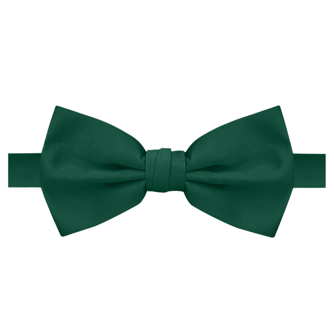 Men's Solid Banded Bow Tie - Forest Green