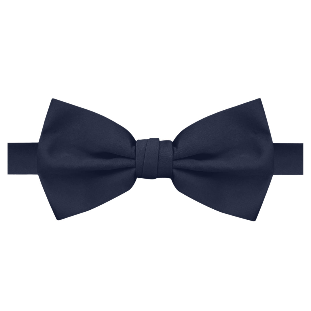 Men's Solid Banded Bow Tie - Navy Blue