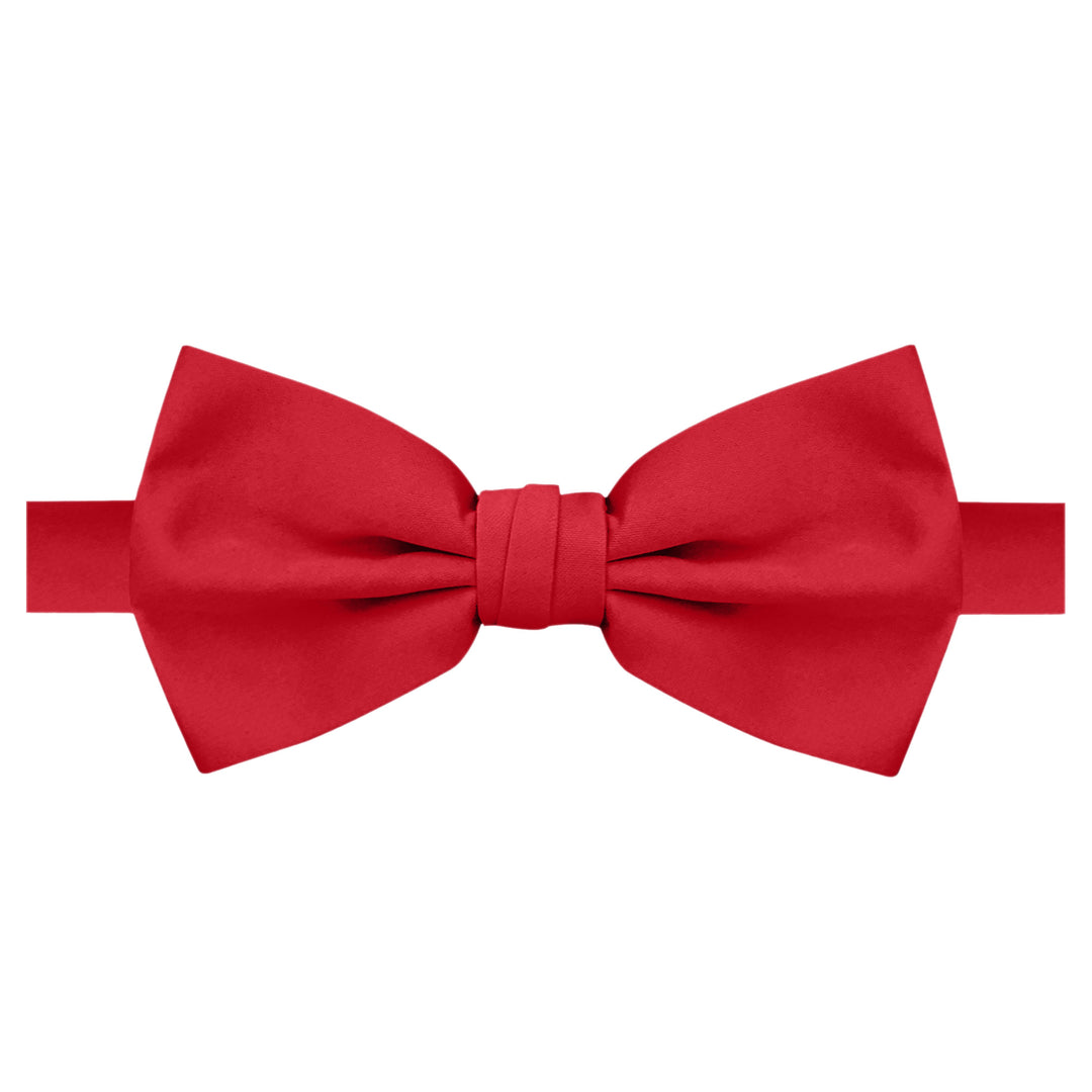 Men's Solid Banded Bow Tie - Red