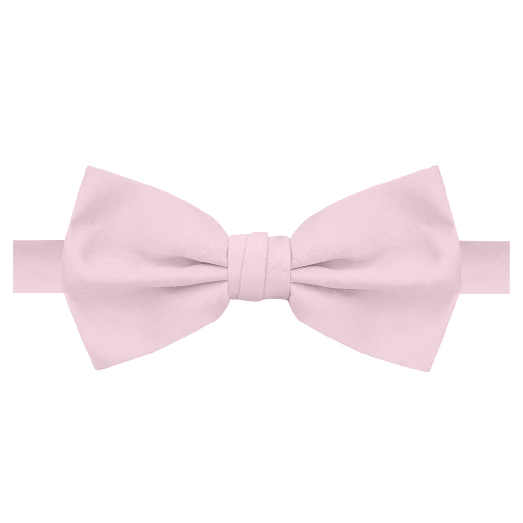 Men's Solid Banded Bow Tie - Bridal Pink