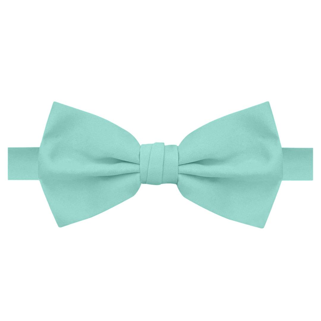 Men's Solid Banded Bow Tie - Aqua