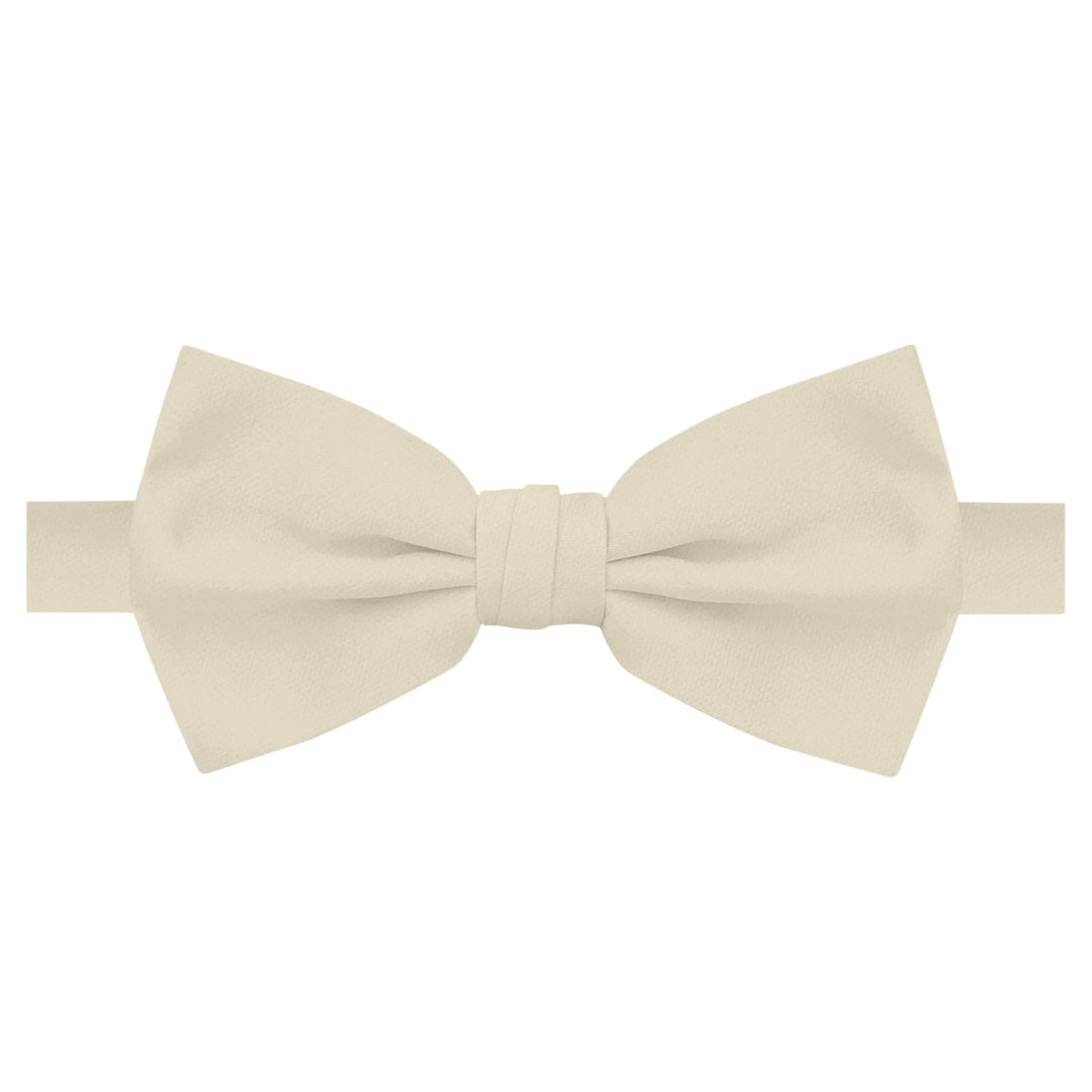Men's Solid Banded Bow Tie - Champagne