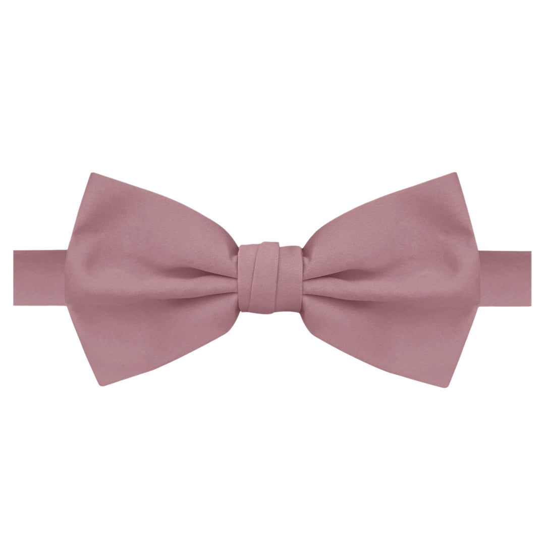Wedding Men's Solid Banded Bow Tie - Dusty Rose