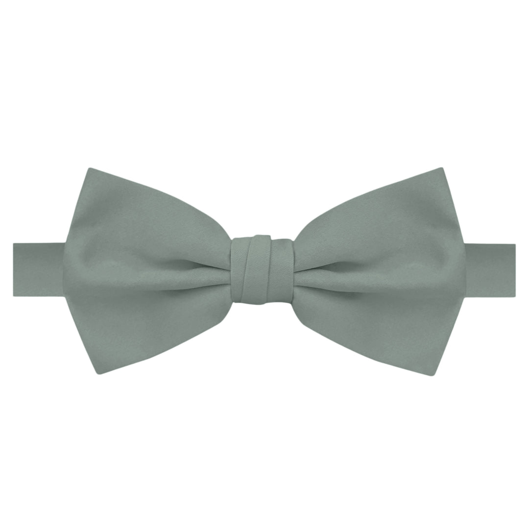 Wedding Men's Solid Banded Bow Tie - Dusty Sage