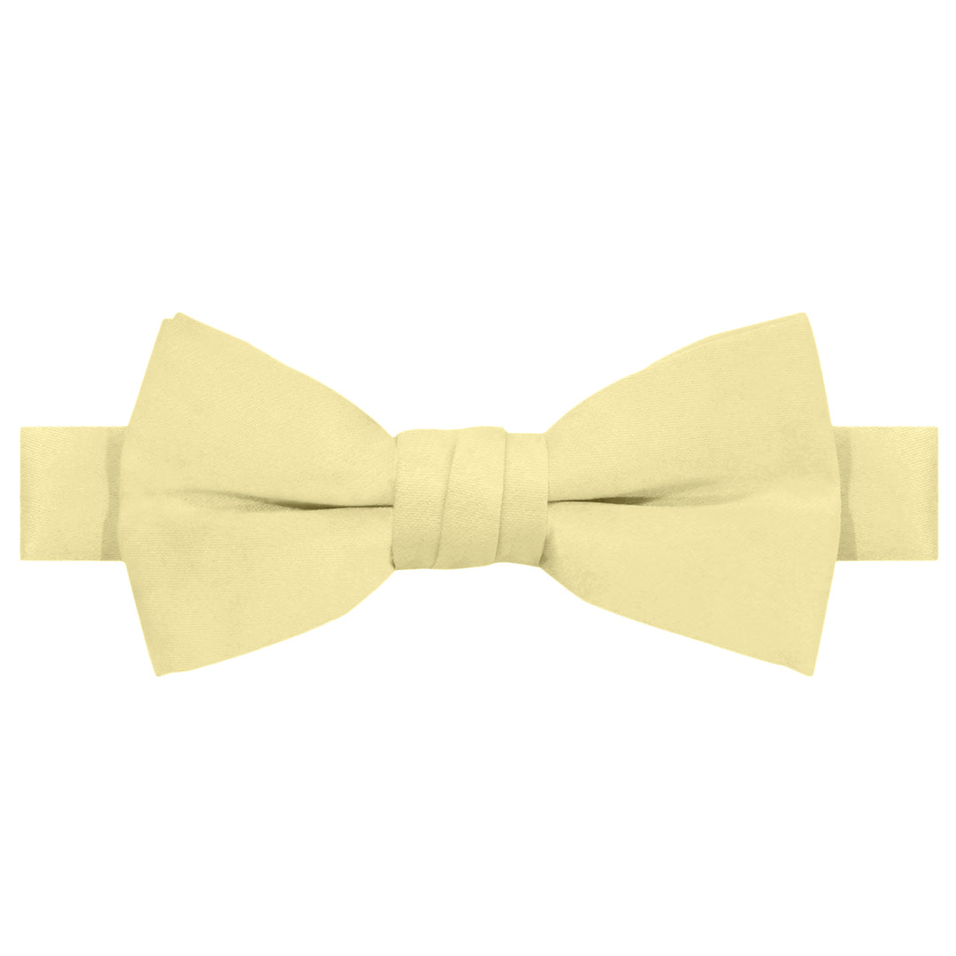 Wedding Kids' Solid Banded Bow Tie - Yellow