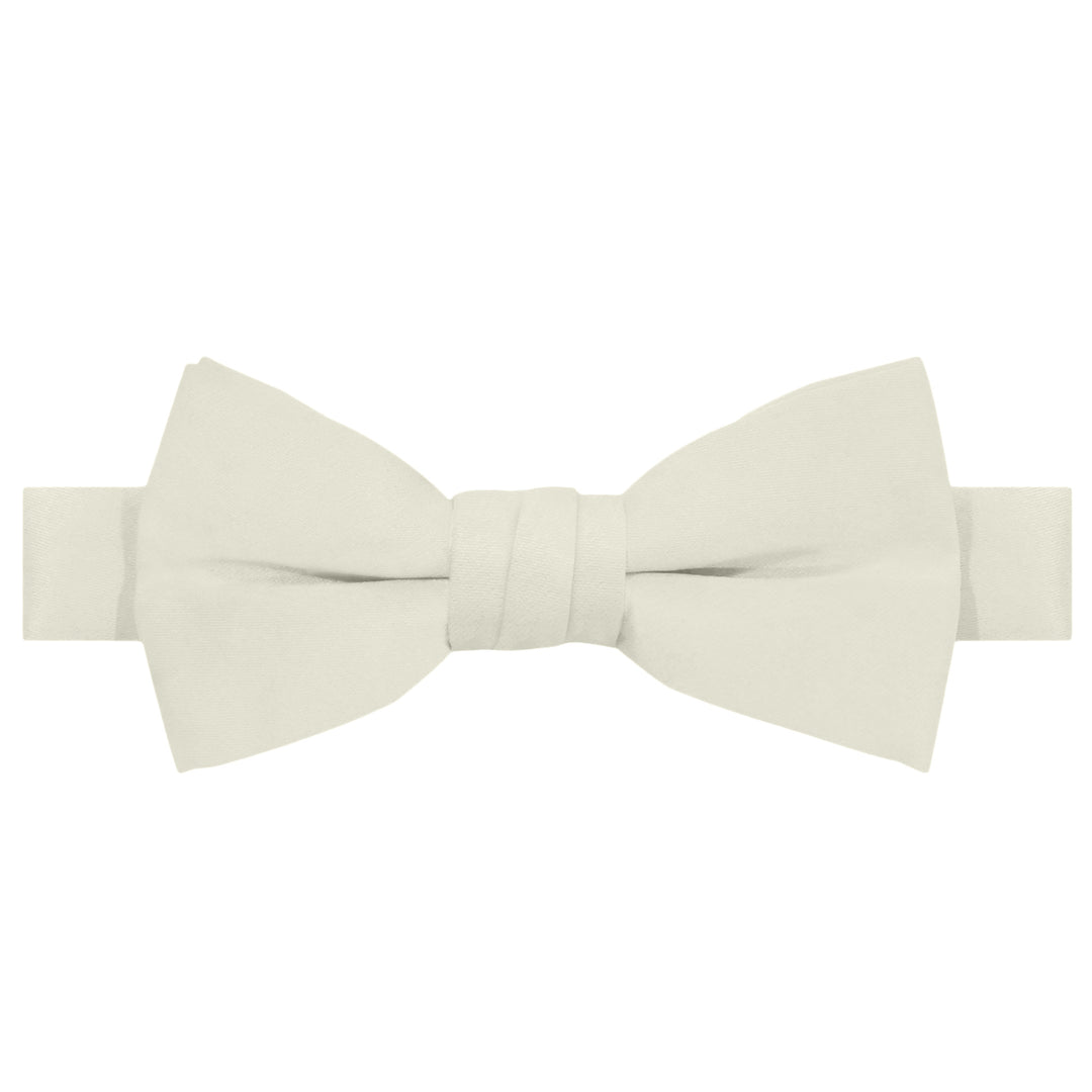Wedding Kids' Solid Banded Bow Tie - Ivory Cream