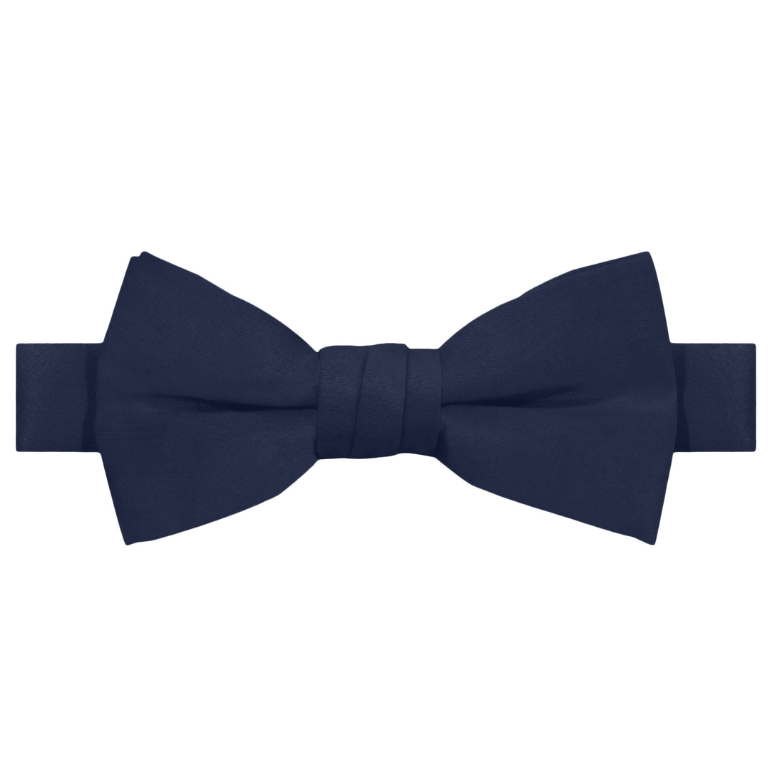 Wedding Kids' Solid Banded Bow Tie - Navy Blue
