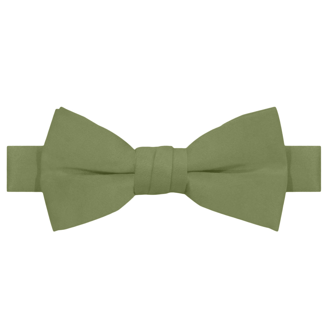Kids' Solid Banded Bow Tie - Olive