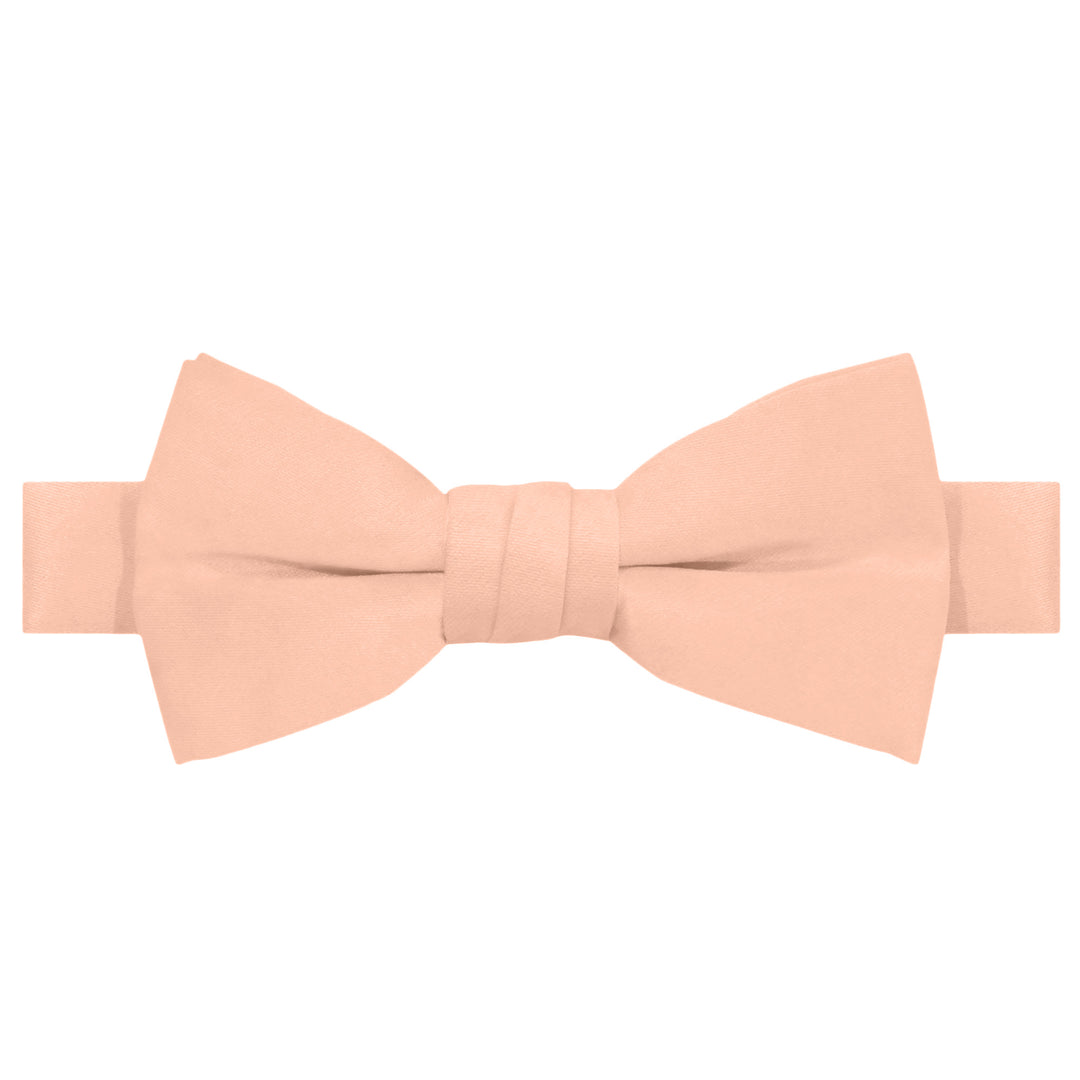 Wedding Kids' Solid Banded Bow Tie - Peach