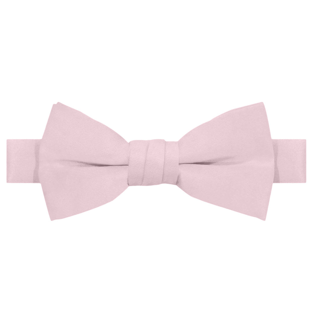 Wedding Kids' Solid Banded Bow Tie - Bridal Pink