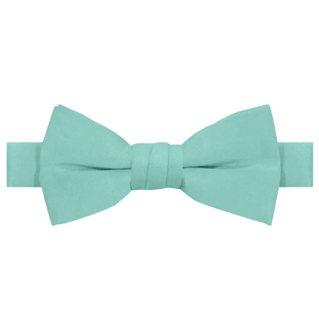 Wedding Kids' Solid Banded Bow Tie - Aqua