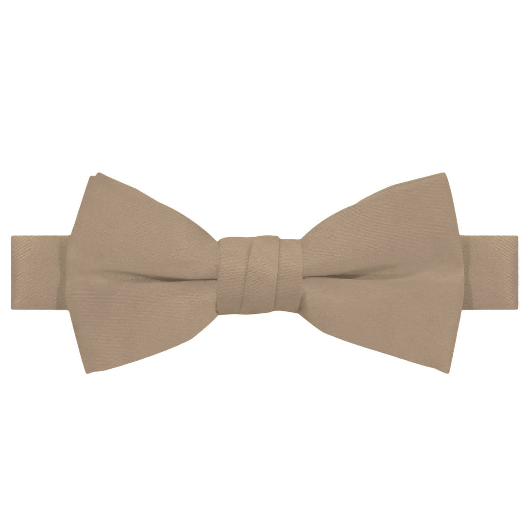 Kids' Solid Banded Bow Tie - Tan