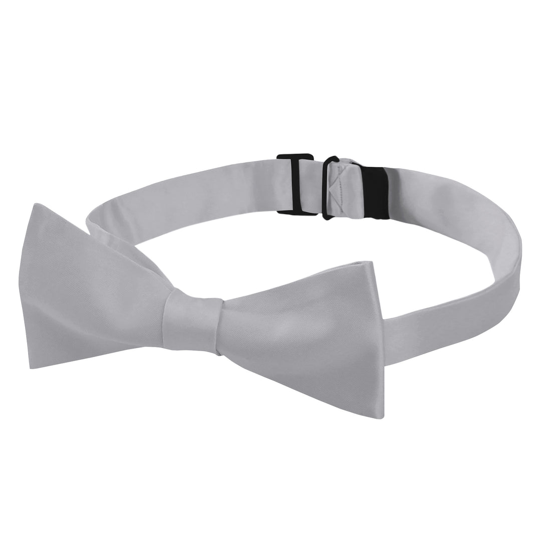 Men's Solid Self-Tie Bow Tie - Silver