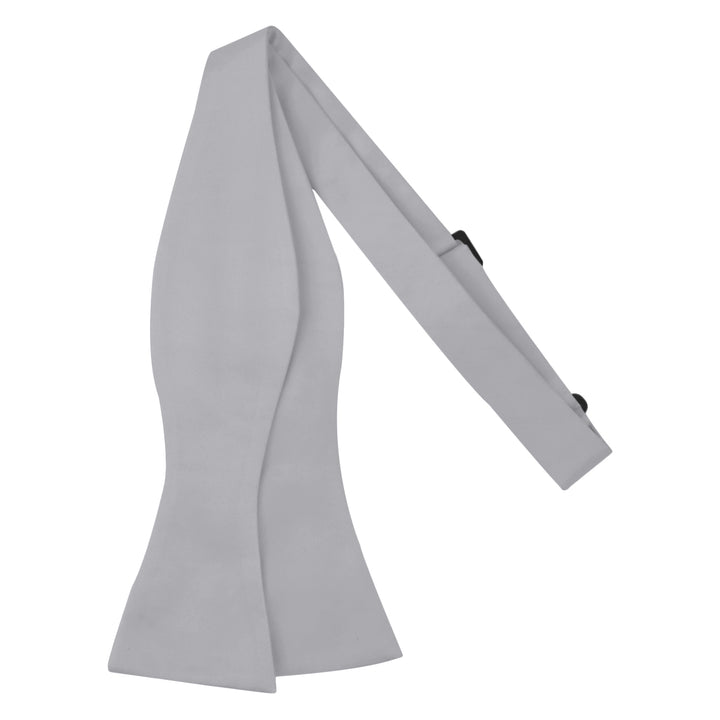 Men's Solid Self-Tie Bow Tie - Silver