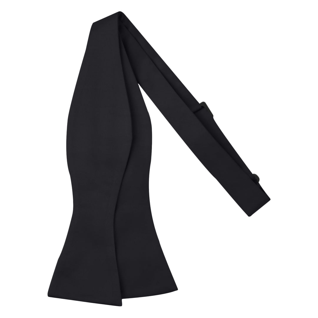 Wedding Men's Solid Self-Tie Bow Tie - Black