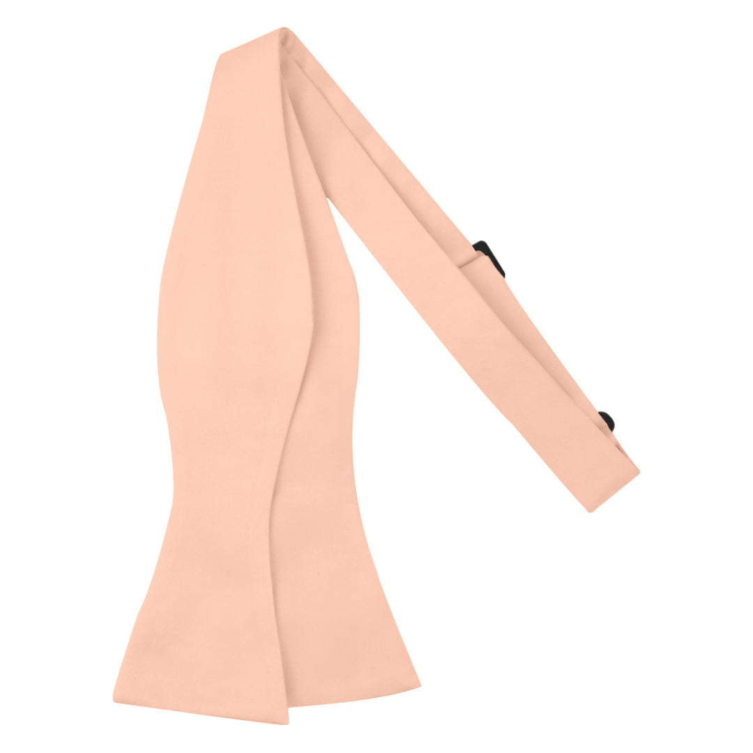 Wedding Men's Solid Self-Tie Bow Tie - Peach