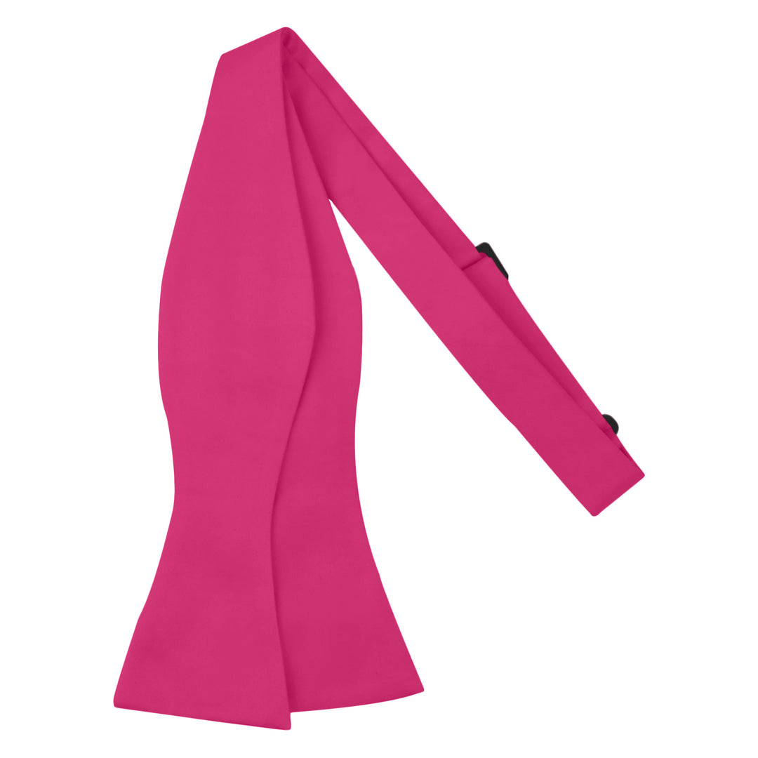 Wedding Men's Solid Self-Tie Bow Tie - Fuchsia Pink