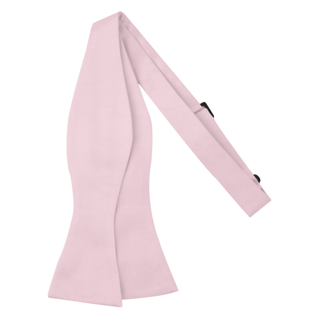 Wedding Men's Solid Self-Tie Bow Tie - Bridal Pink