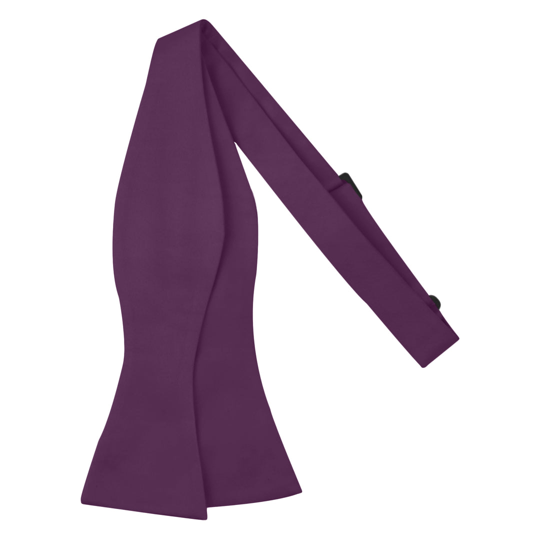 Men's Solid Self-Tie Bow Tie - Eggplant Purple