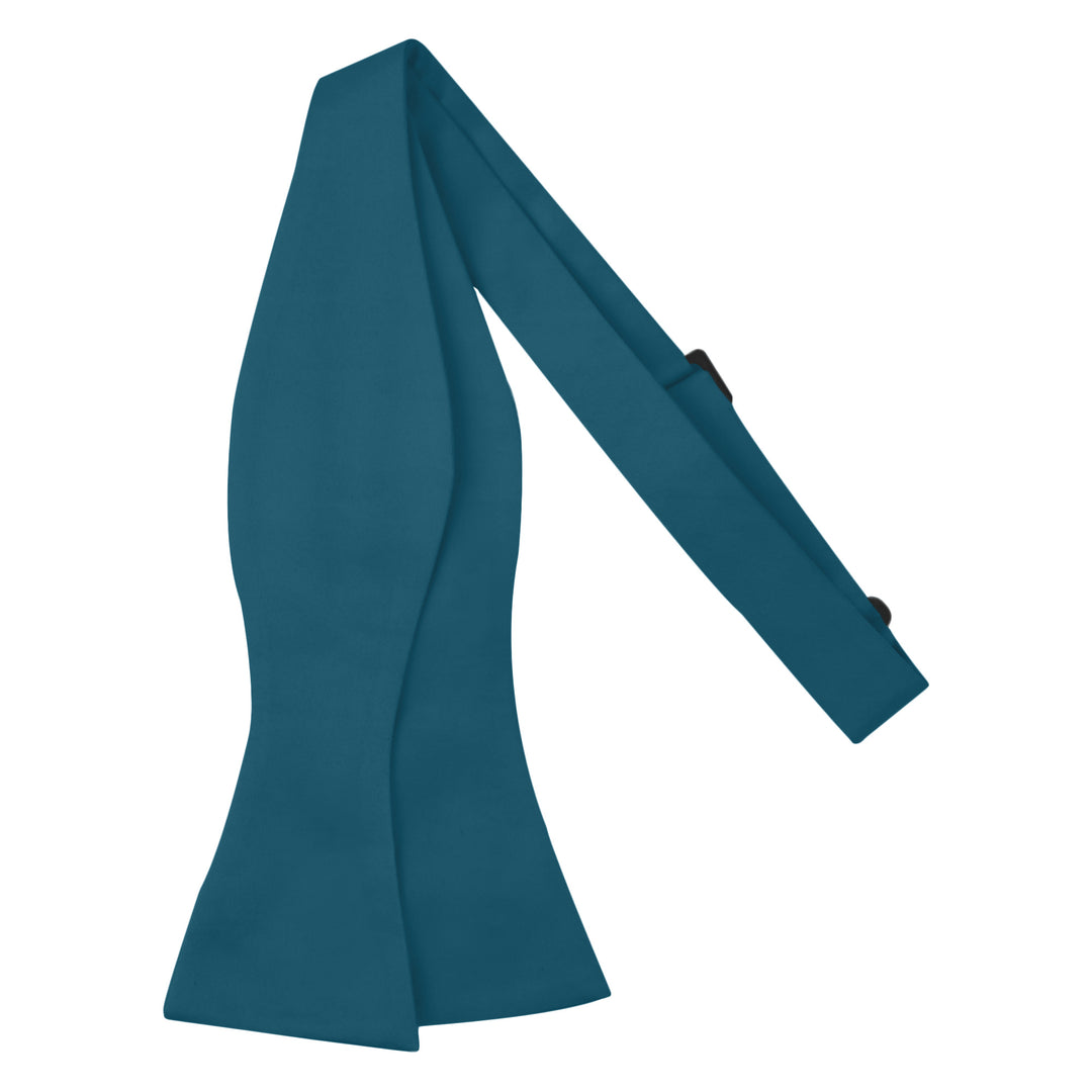Wedding Men's Solid Self-Tie Bow Tie - Pacific Blue