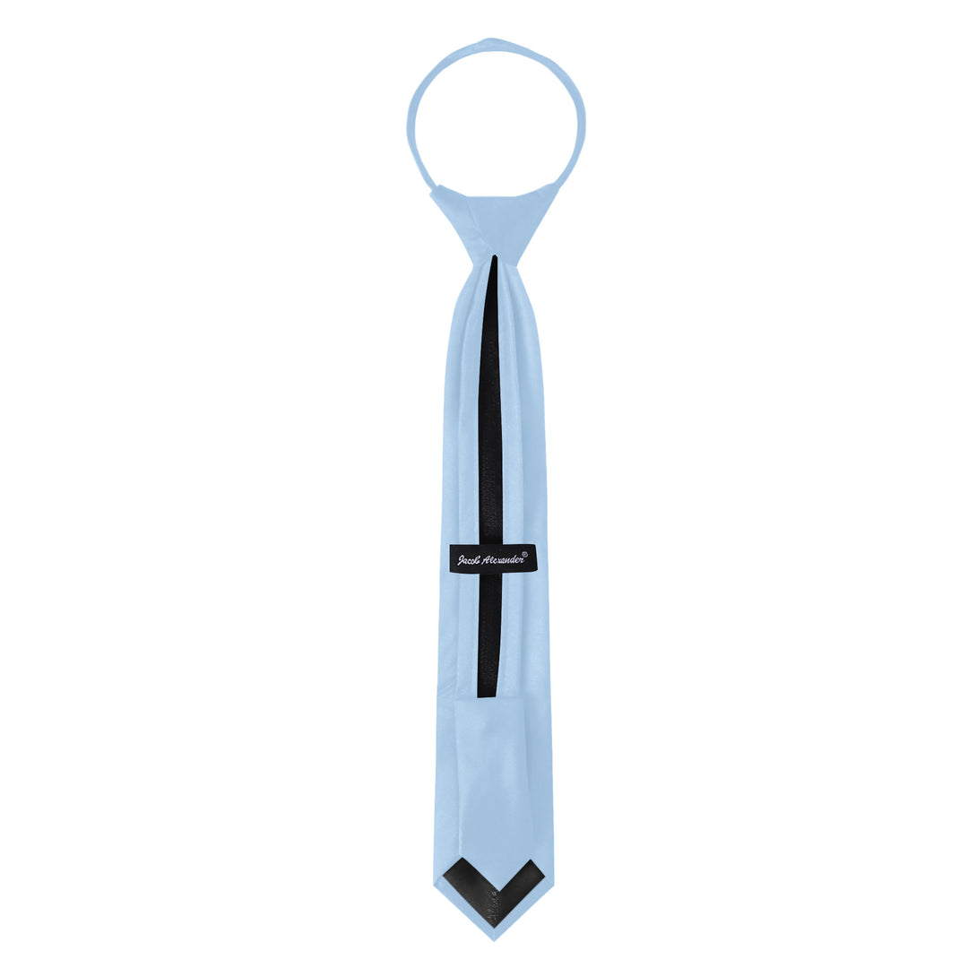 Kids' Solid 14" Zipper Tie - Sky Blue