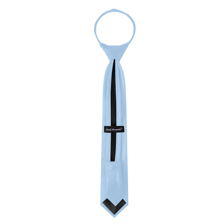 Kids' Solid 14" Zipper Tie - Sky Blue