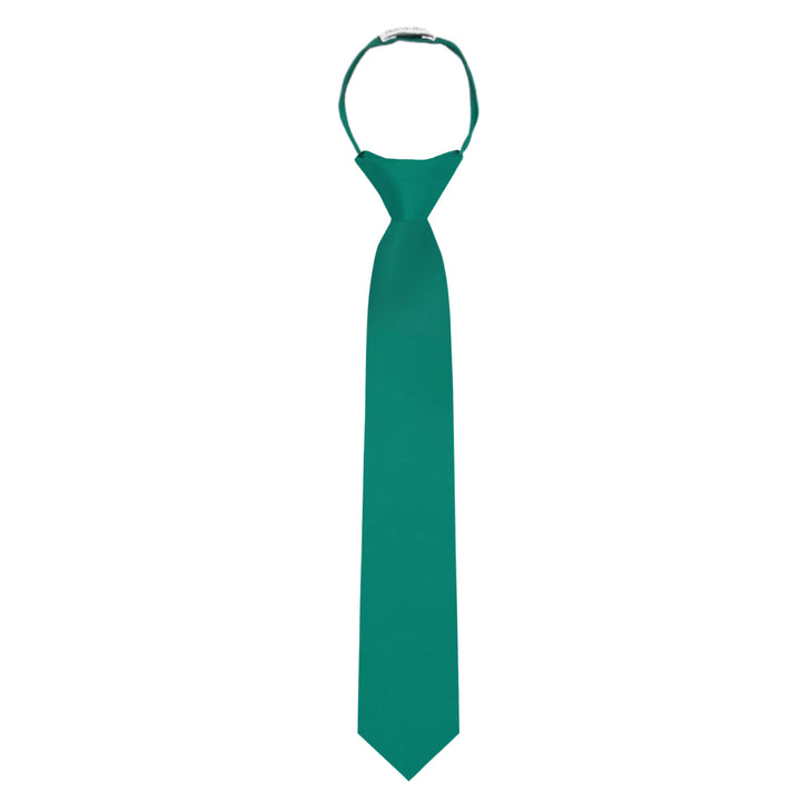 Kids' Solid 14" Zipper Tie - Kelly Green