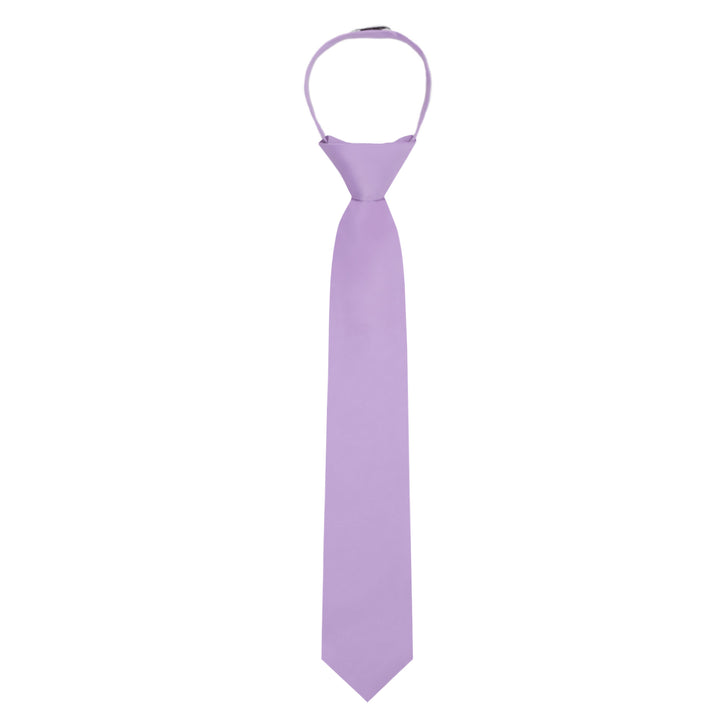 Kids' Solid 14" Zipper Tie - Lavender