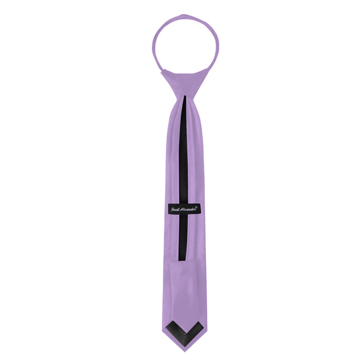 Kids' Solid 14" Zipper Tie - Lavender