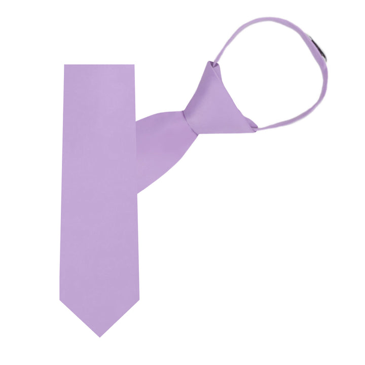 Kids' Solid 14" Zipper Tie - Lavender