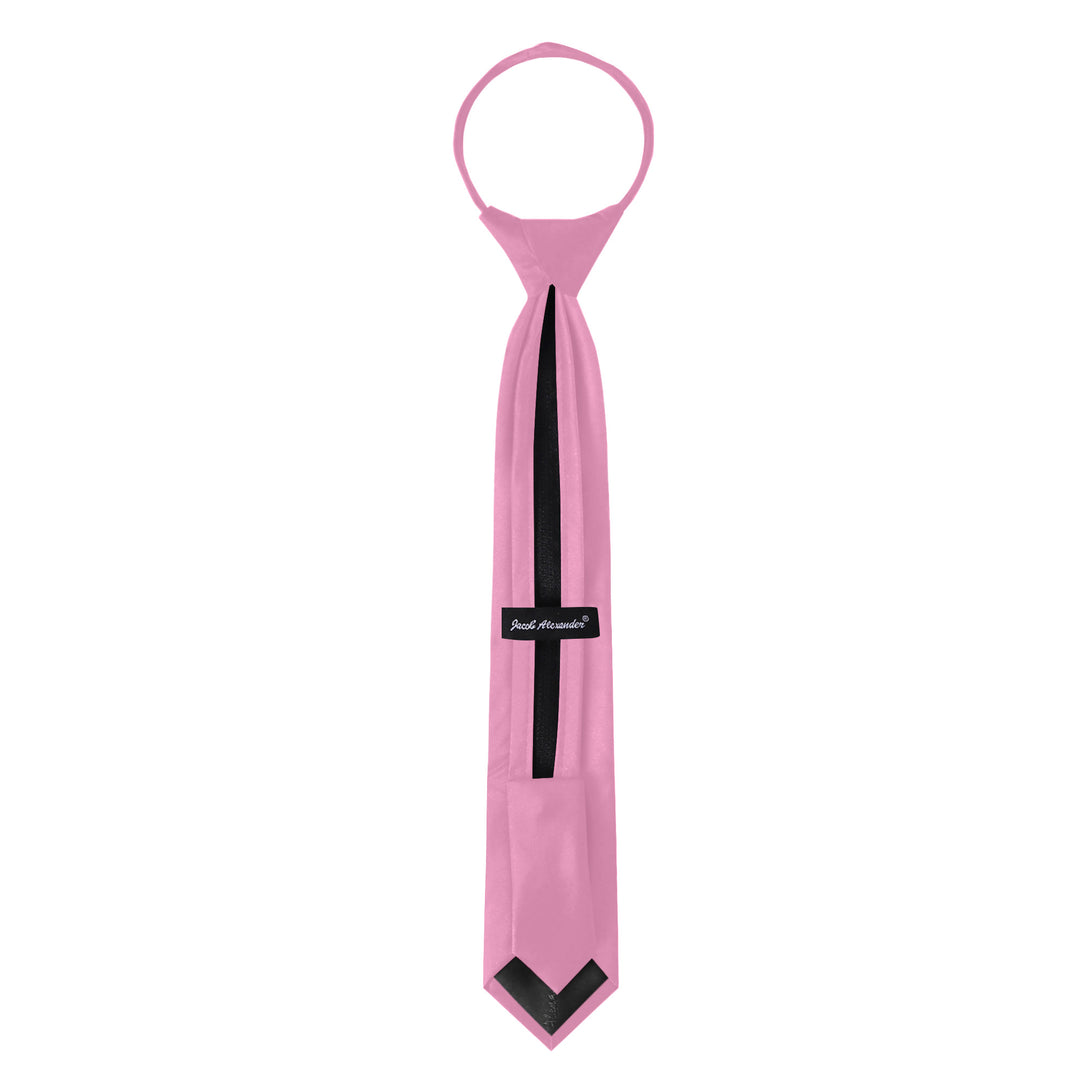 Kids' Solid 14" Zipper Tie - Carnation Pink