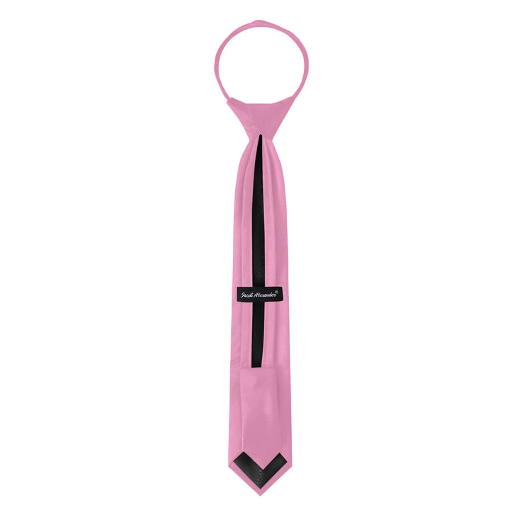 Kids' Solid 14" Zipper Tie - Carnation Pink