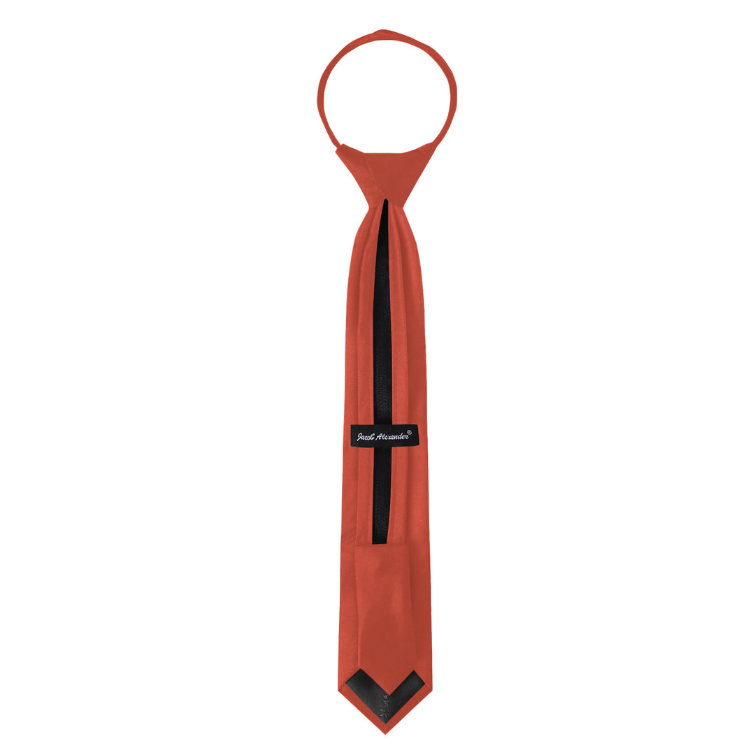 Kids' Solid 14" Zipper Tie - Rust