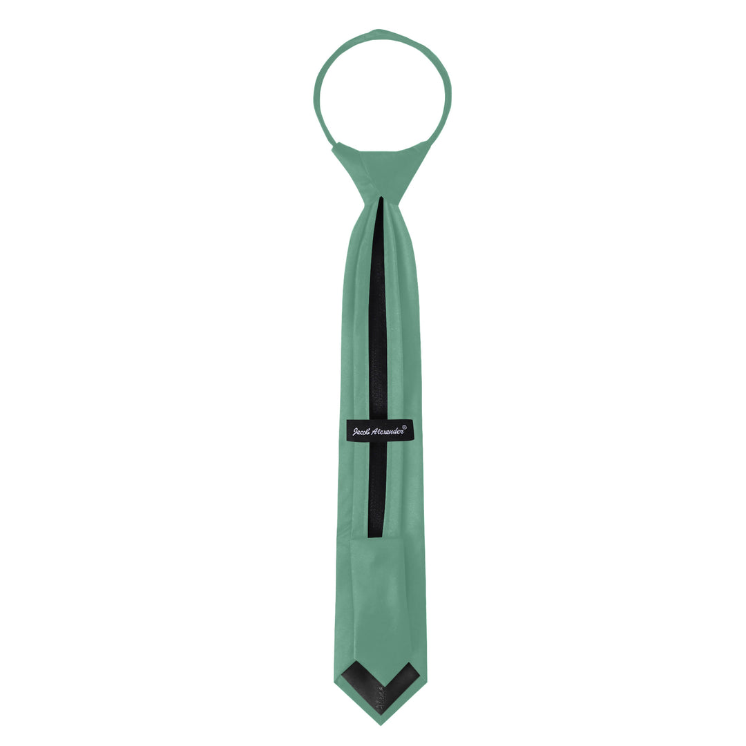 Kids' Solid 14" Zipper Tie - Seafoam