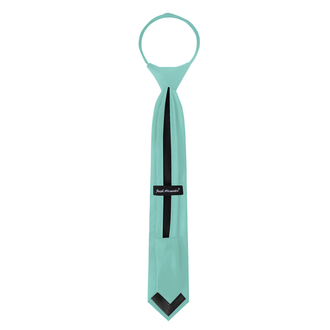 Kids' Solid 14" Zipper Tie - Aqua