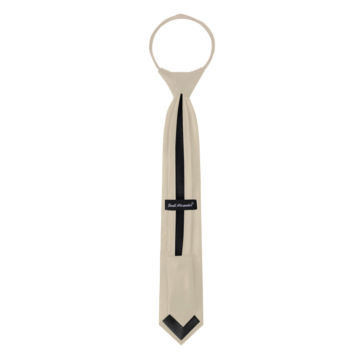 Kids' Solid 14" Zipper Tie - Champagne