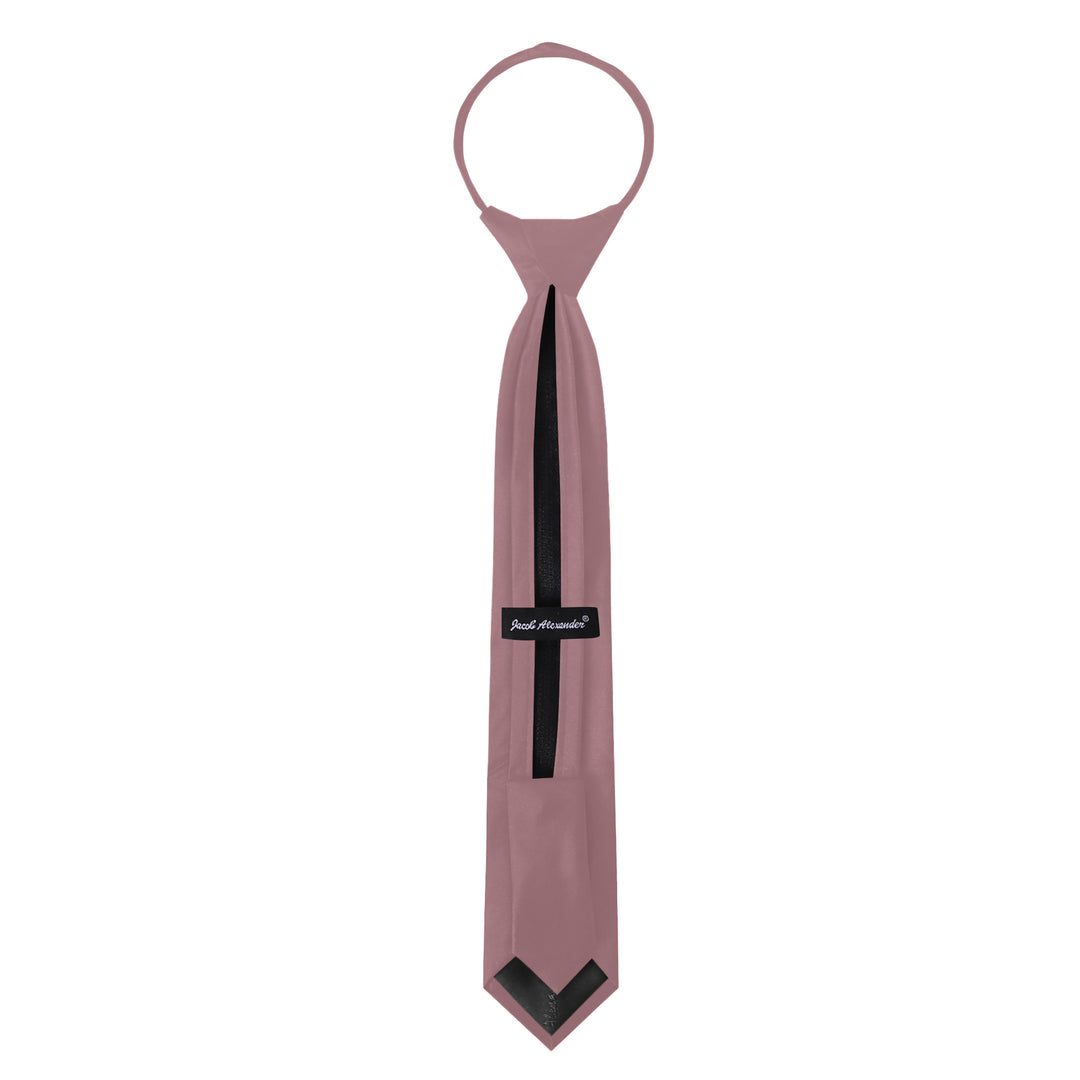 Kids' Solid 14" Zipper Tie - Dusty Rose