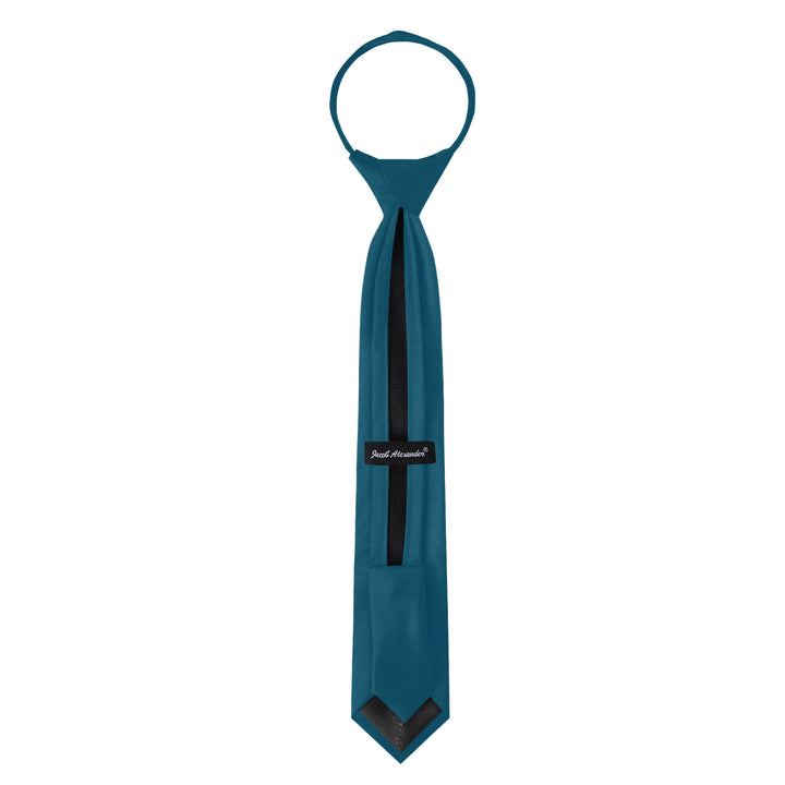 Kids' Solid 14" Zipper Tie - Pacific Blue