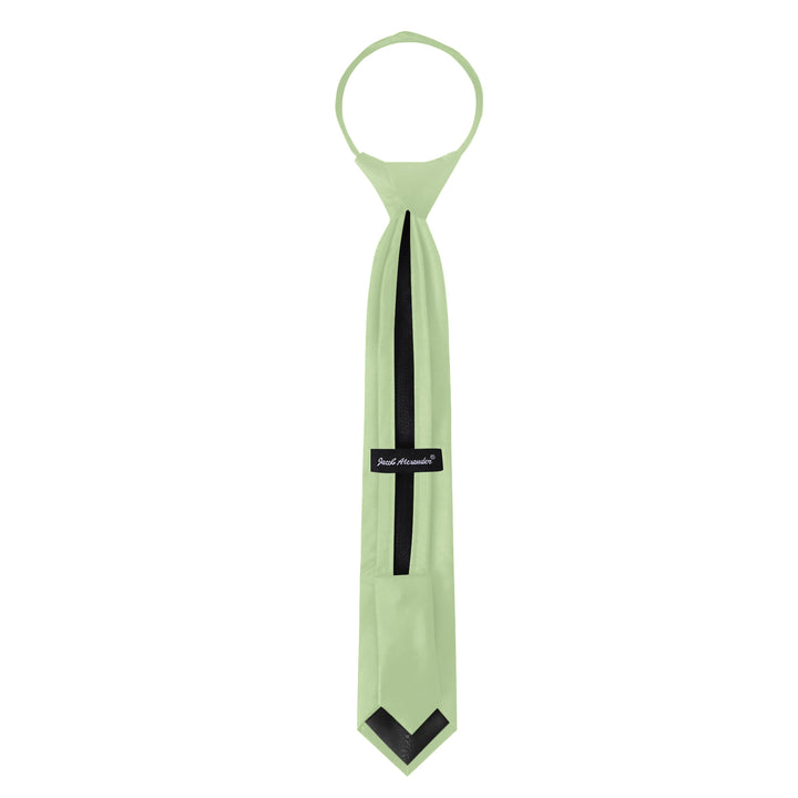 Kids' Solid 14" Zipper Tie - Honeydew
