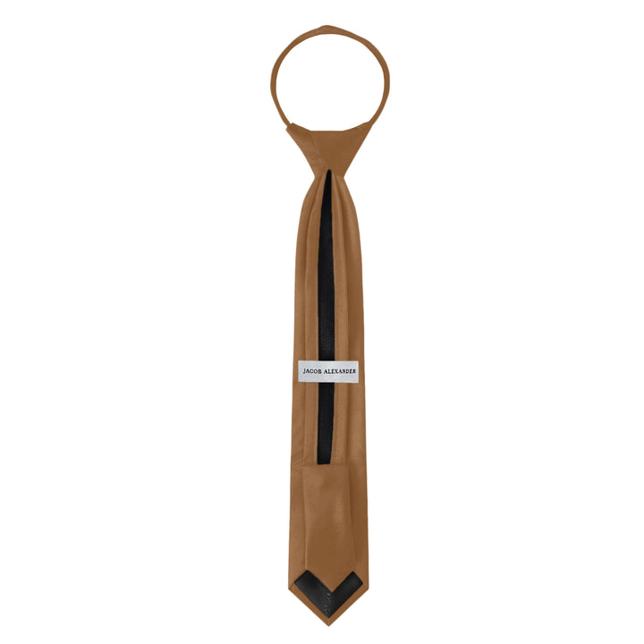 Kids' Solid 14" Zipper Tie - Copper Sundial