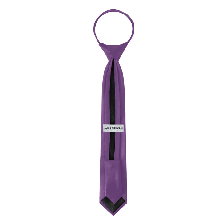 Kids' Solid 14" Zipper Tie - Wisteria