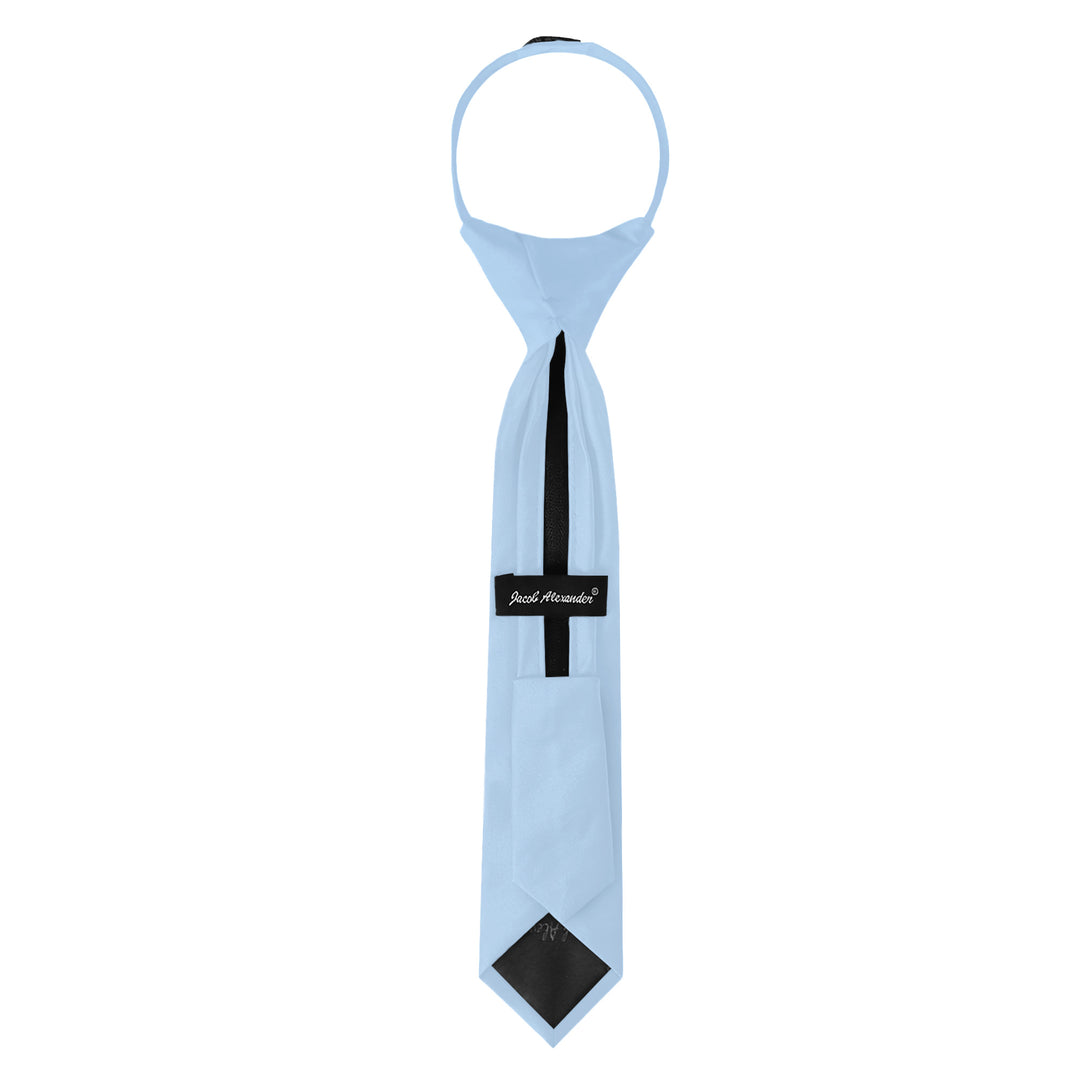 Kids' Solid 11" Zipper Tie - Sky Blue