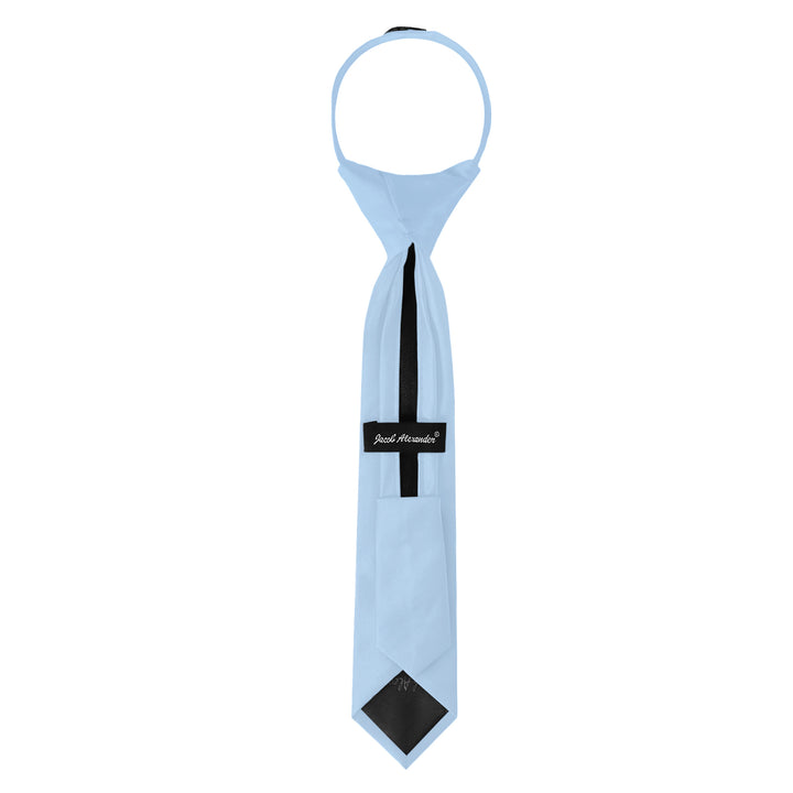 Kids' Solid 11" Zipper Tie - Sky Blue