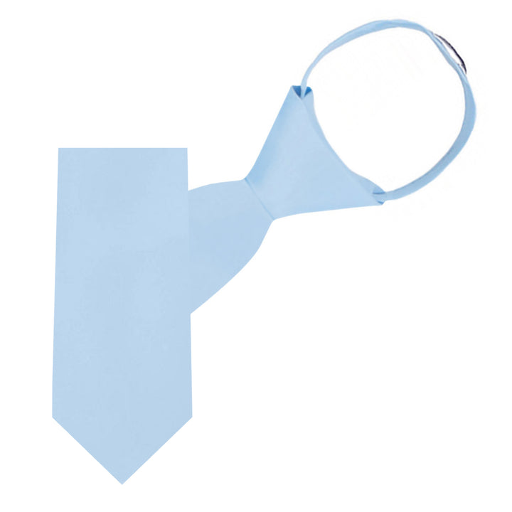 Kids' Solid 11" Zipper Tie - Sky Blue
