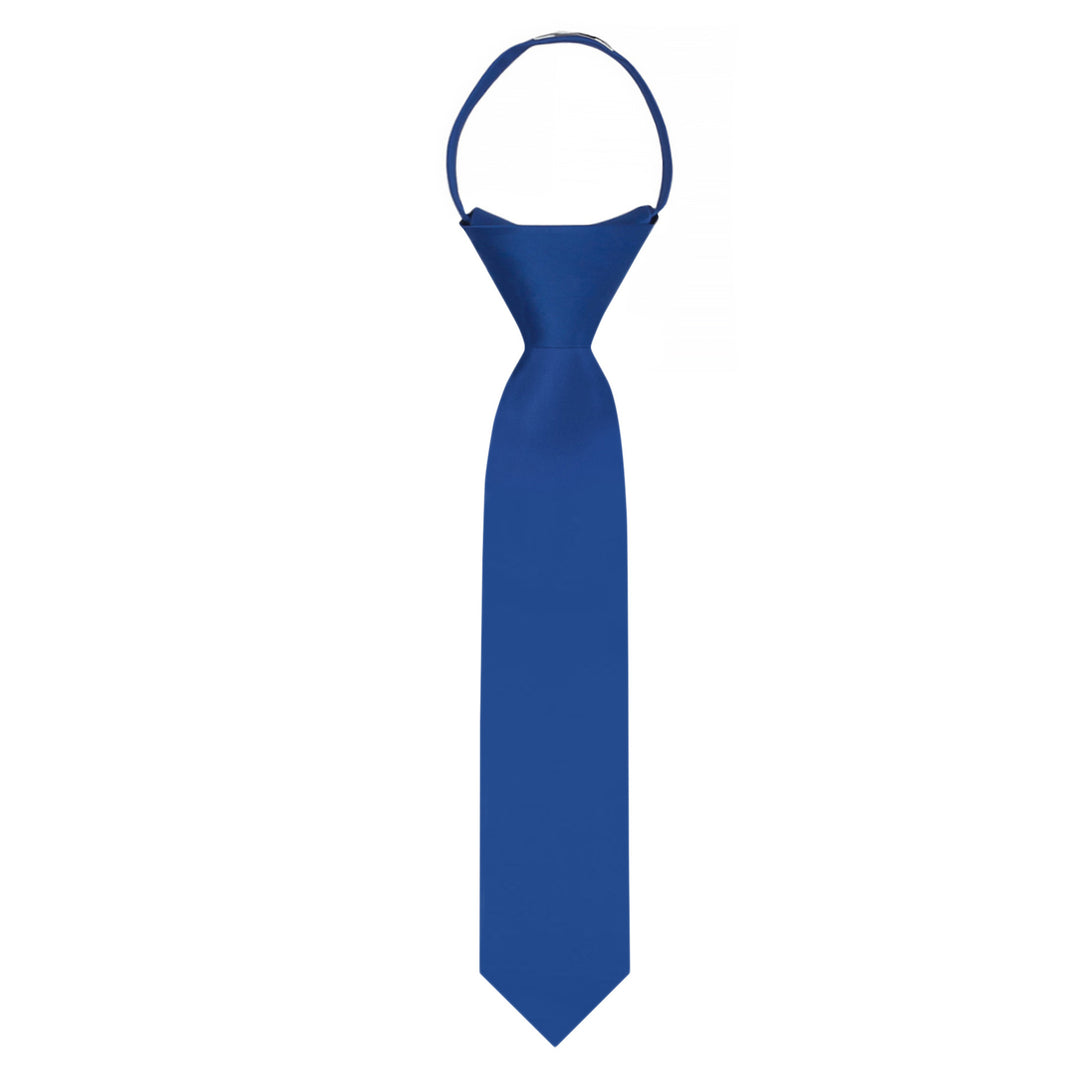 Kids' Solid 11" Zipper Tie - Royal Blue