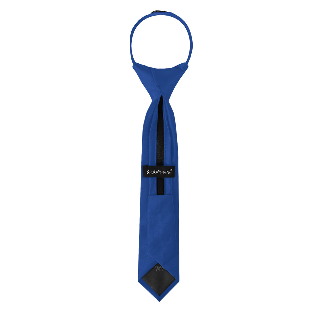 Kids' Solid 11" Zipper Tie - Royal Blue
