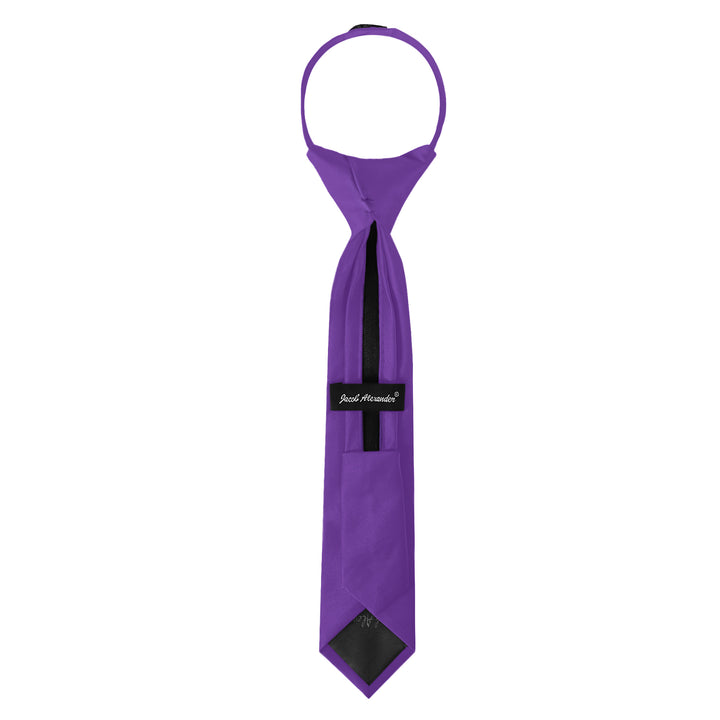 Kids' Solid 11" Zipper Tie - Purple
